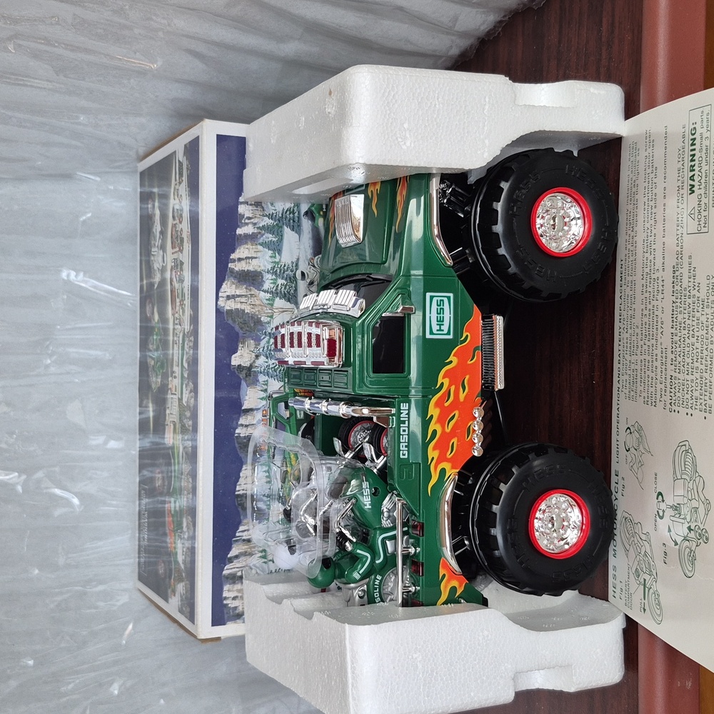 Hess monster truck with motorcycles 2007 . New in box.